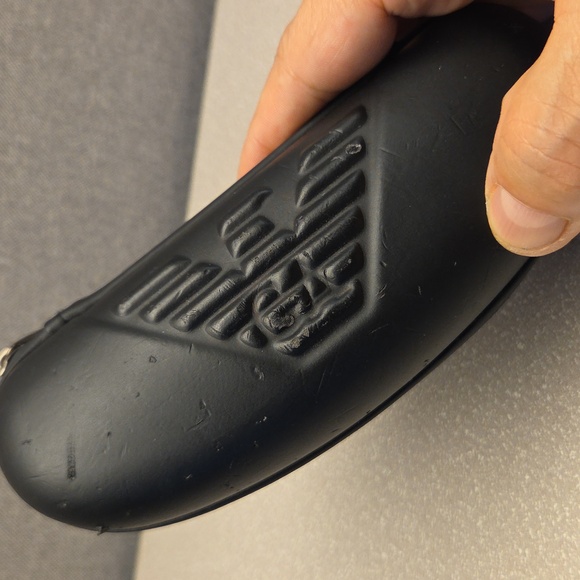 Emporio Armani Black Zippered Glasses Case - Picture 5 of 5